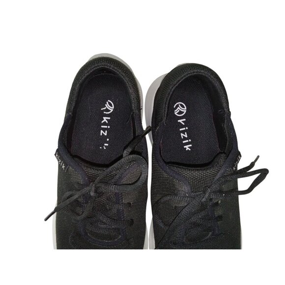 Kizik Madrid Eco Knit Shoes Sneakers Mens Size 7 Black Fabric Casual Lace Up - Picture 4 of 12